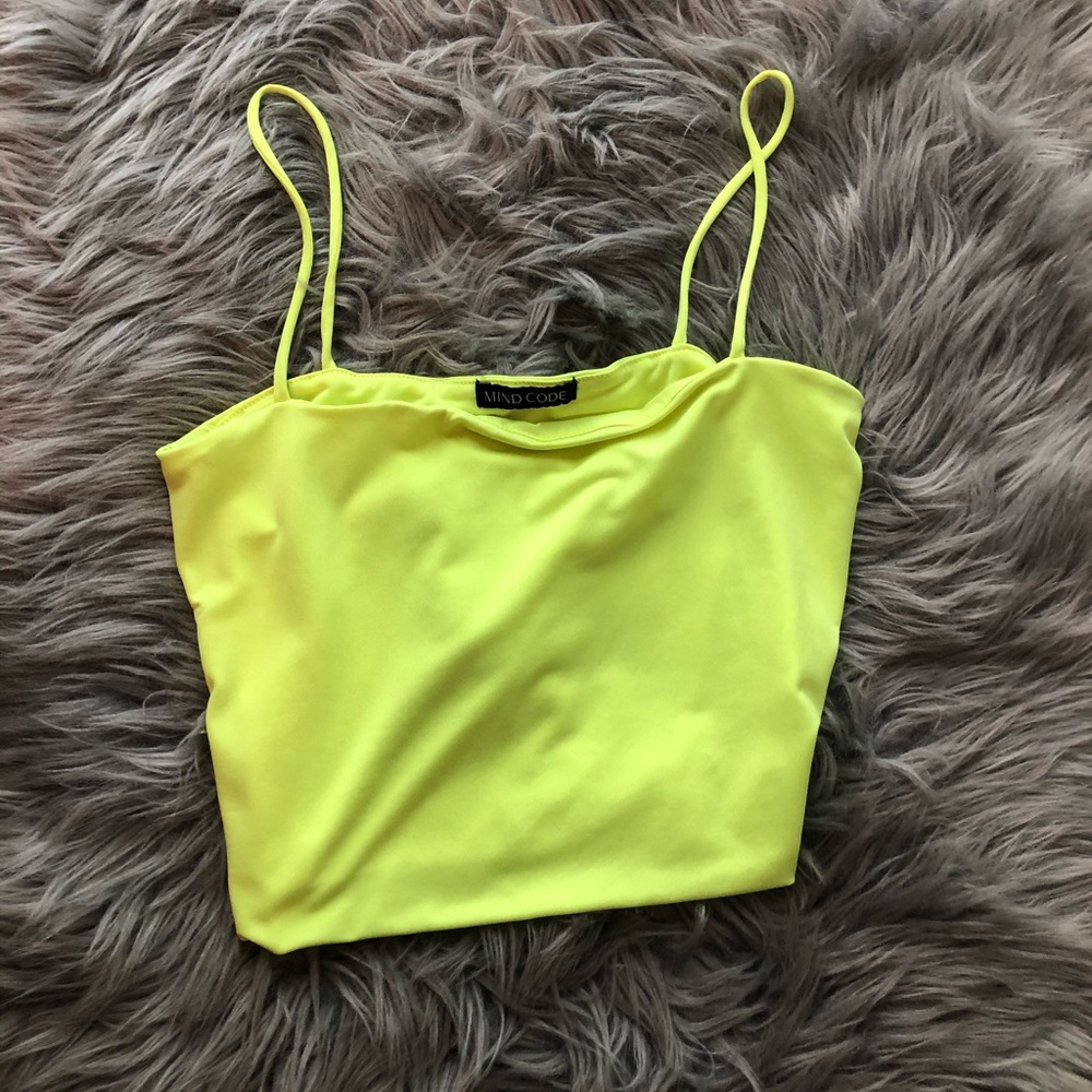 Neon crop top fashion nova